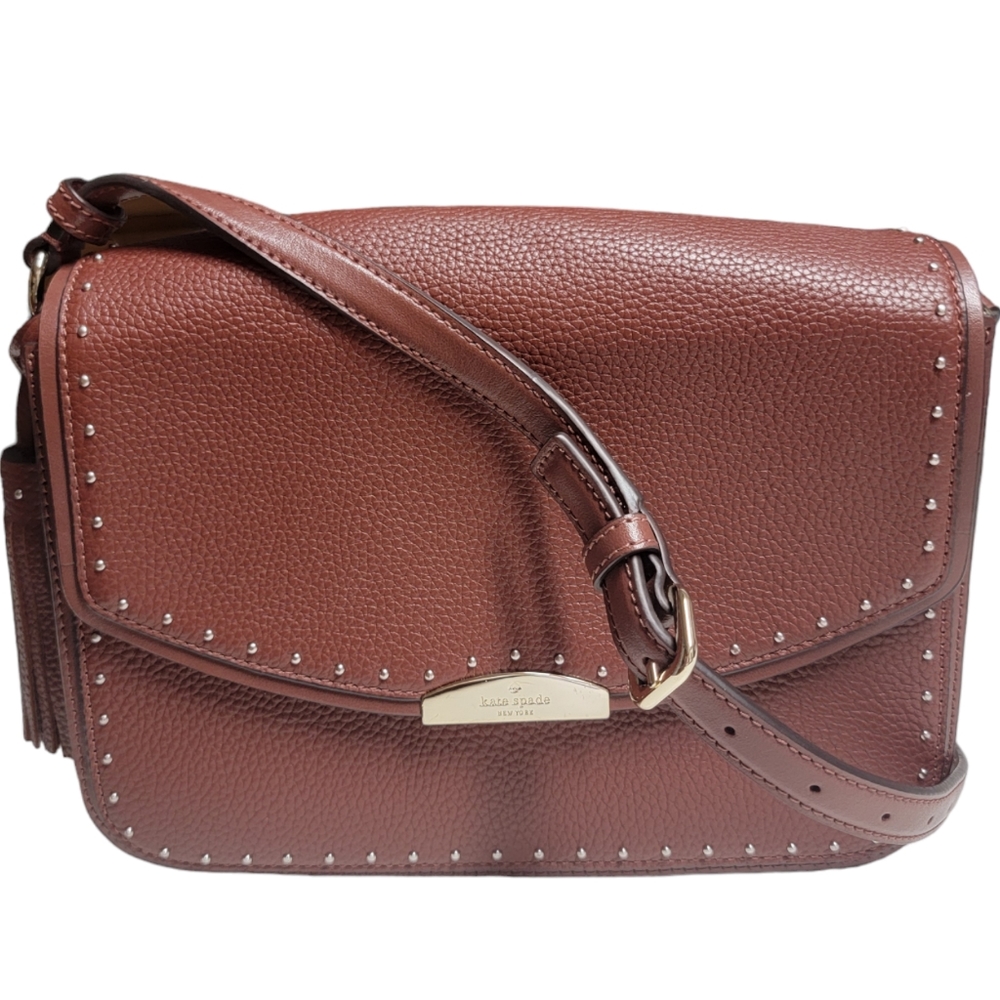 NWOT Kate Spade Kenway Studs Crossbody in Port Brown